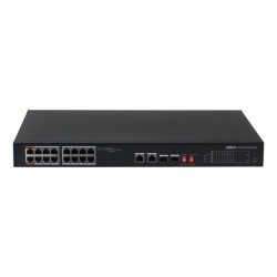  Dahua DH-PFS3218-16ET-135 16Ports Poe switch, support 250 m long distance PoE tansmission and two 10/100M  uplink ports